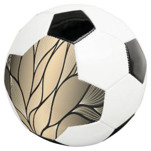 Antique Gold Creative Leave Pattern Soccer Ball