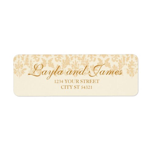 Antique Gold Damask Address Labels