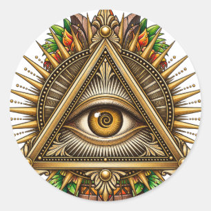 Antique Gold Eye Sticker