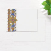 Antique Gold Floral with Blue Leaf Border Template (Desk)