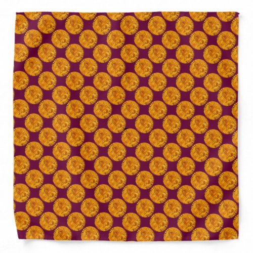 ANTIQUE GOLD FLORENTINE FORINT BANDANA