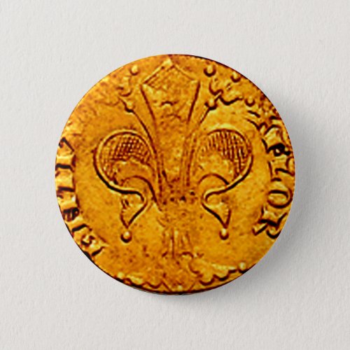 ANTIQUE GOLD FLORENTINE FORINT BUTTON