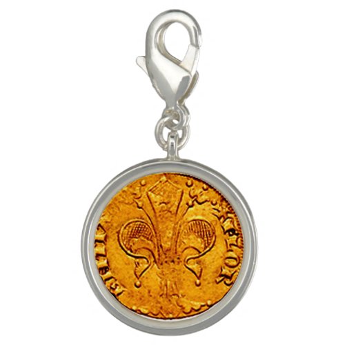 ANTIQUE GOLD FLORENTINE FORINT CHARM