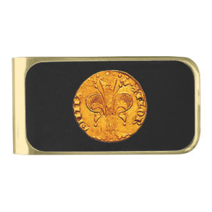ANTIQUE GOLD FLORENTINE FORINT GOLD FINISH MONEY CLIP