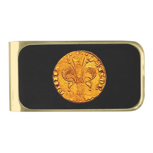ANTIQUE GOLD FLORENTINE FORINT GOLD FINISH MONEY CLIP