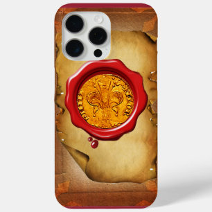 ANTIQUE GOLD FLORENTINE FORINT wax parchment iPhone 15 Pro Max Case