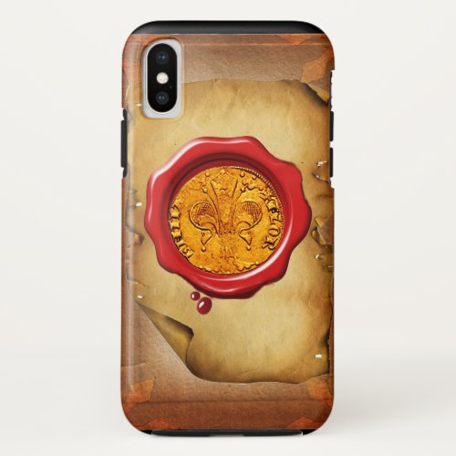 ANTIQUE GOLD FLORENTINE FORINT wax parchment iPhone XS Case