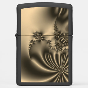 Antique Gold Flowing Fractal Zippo Lighter