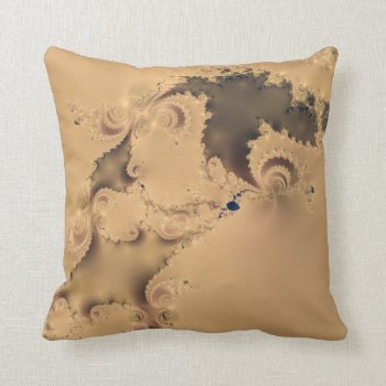 Antique Gold Fractal Design Pillow