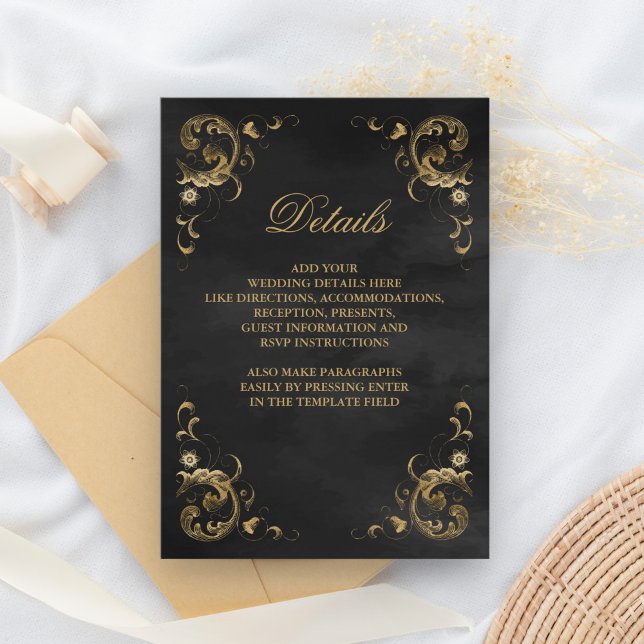 Antique Gold Frame Black Details Enclosure Card (Creator Uploaded)