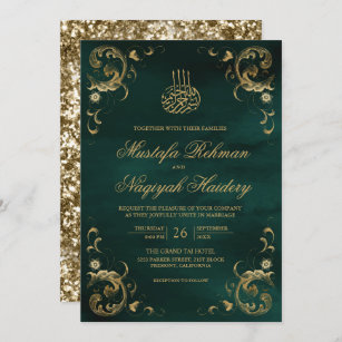 High Quality Affordable Muslim Wedding Walima Shaadi Cards 