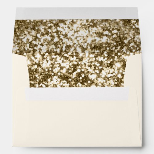 Antique Gold Glitter Cream Envelope