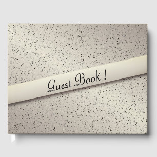 Antique Gold Glitter Guest Book
