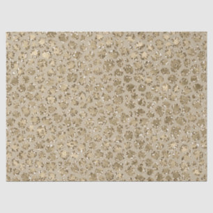 Antique Gold Glitter Leopard Print Tissue Paper