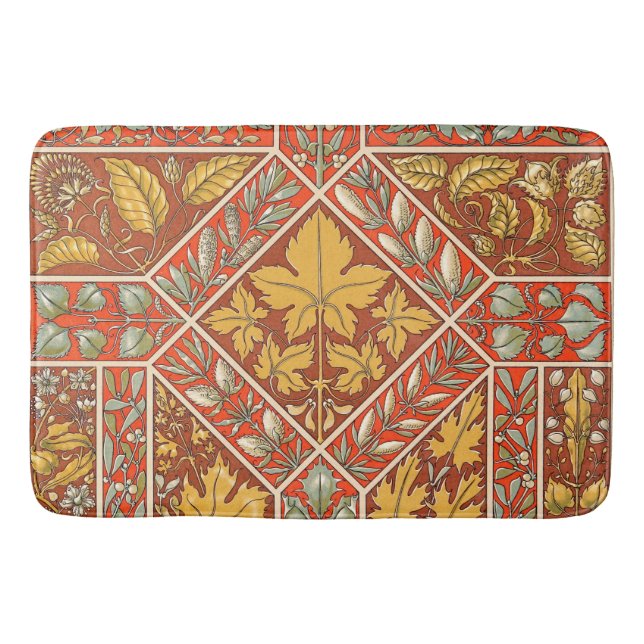Antique Gold Leaf Bath Mat (Front)