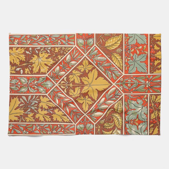 Antique Gold Leaf Kitchen Towels (Horizontal)