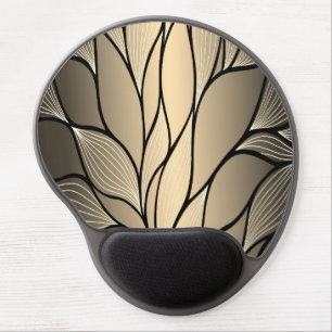 Antique Gold Leave Pattern  Gel Mouse Pad