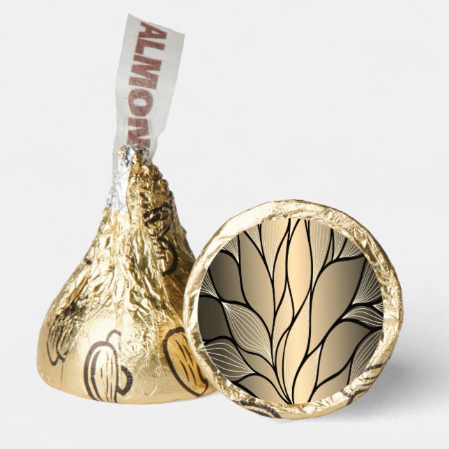 Antique Gold Leave Pattern  Hershey®'s Kisses® (Front)
