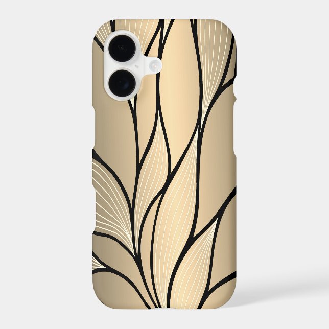Antique Gold Leave Pattern  Iphone Case (Back)