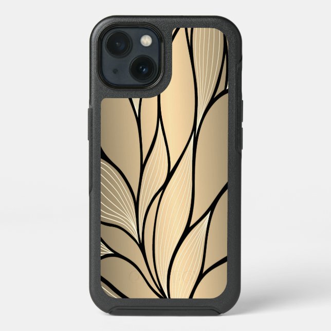 Antique Gold Leave Pattern  Otterbox iPhone Case (Back)