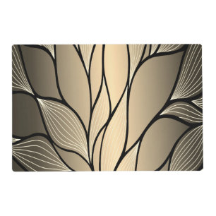 Antique Gold Leave Pattern Placemat