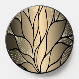 Antique Gold Leave Pattern  PopSocket