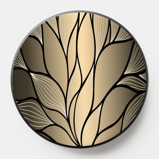 Antique Gold Leave Pattern  PopSocket (Popsocket)