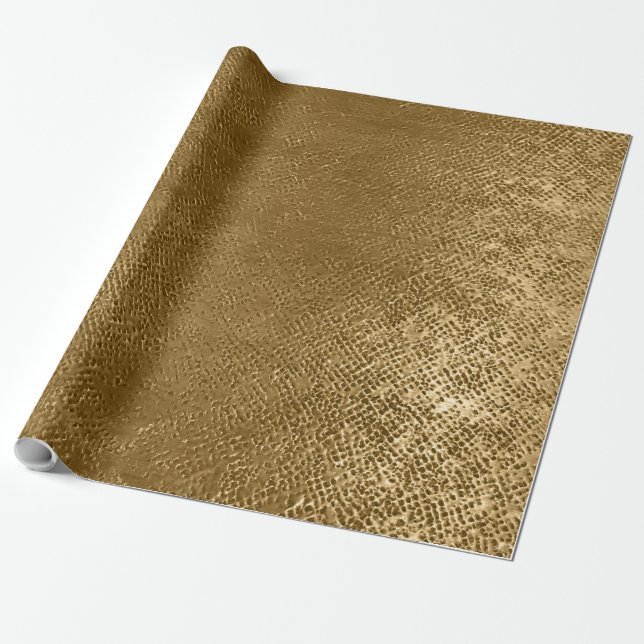 Antique Gold Metallic-30 Wrapping Paper (Unrolled)
