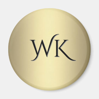 Antique Gold Monogram Magnet