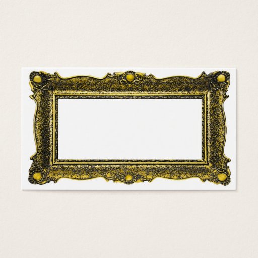 Customizable Antique Gold Picture Frame Business Cards