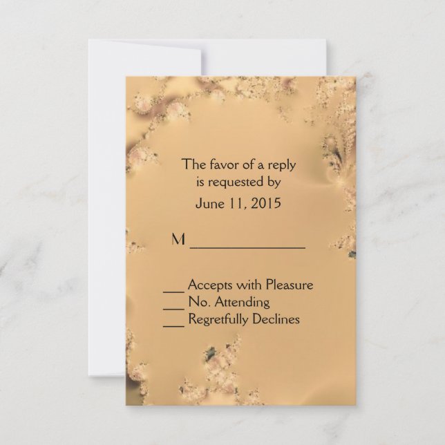 Antique Gold  RSVP Card (Front)