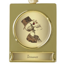 Antique Gold Steampunk Skull Personal