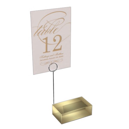 Antique Gold Table Number Holder Zazzle