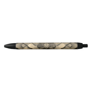 Antique Golden Mandala Art Textured Flower Pen