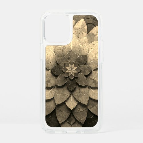 Antique Golden Mandala Art Textured Flower Speck iPhone 12 Mini Case