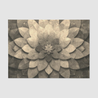 Antique Golden Mandala Art Textured Flower Tissue Paper