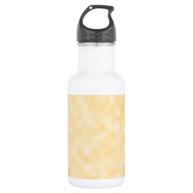 Antique Golden Parchment Background Stainless Steel Water Bottle (Front)