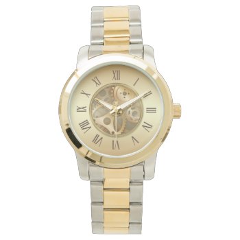 Antique Golden Roman Numerals Watch by Pick_Up_Me at Zazzle
