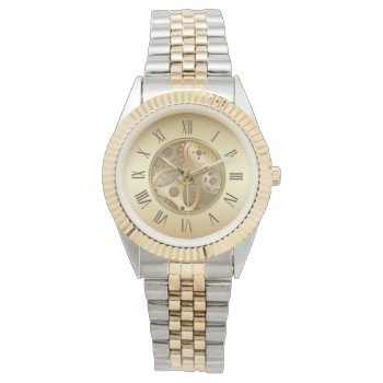 Antique Golden Roman Numerals Watch by Pick_Up_Me at Zazzle