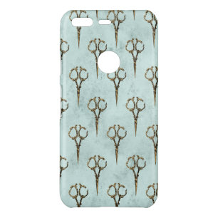Antique Golden Scissors Vintage Hairdresser Uncommon Google Pixel Case