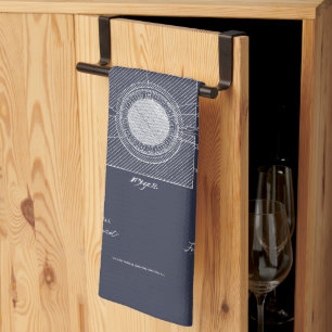 Antique Golf Ball 1902, Patent Drawing Kitchen Towel