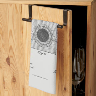 Antique Golf Ball 1902, Patent Drawing Kitchen Towel