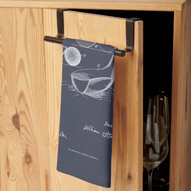 Antique Golf Club 1900, Patent Drawing Kitchen Towel (Thirds Fold)