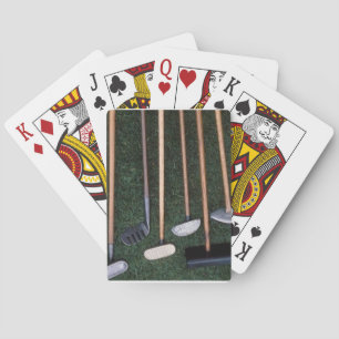 ANTIQUE GOLF CLUB SET PLAYING CARDS