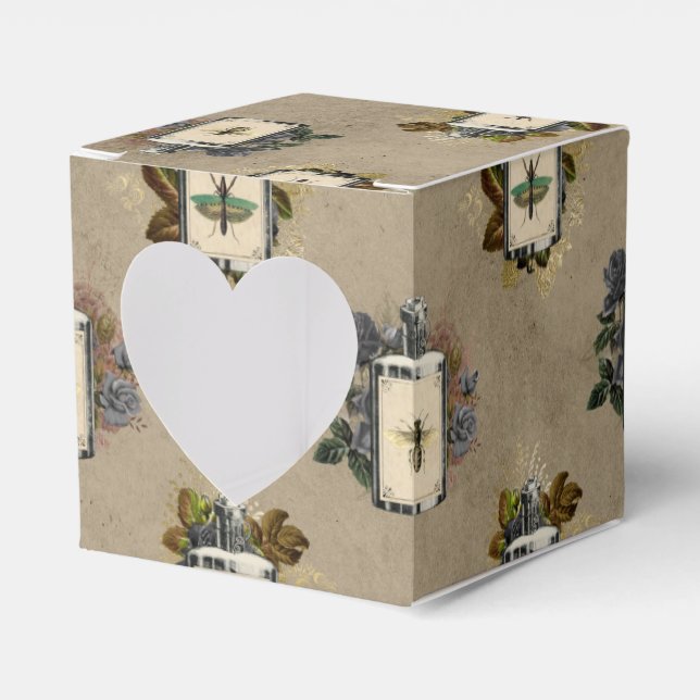 Antique Gothic Floral Witch Potion Bottle Favor Bo Favor Boxes (Front Side)