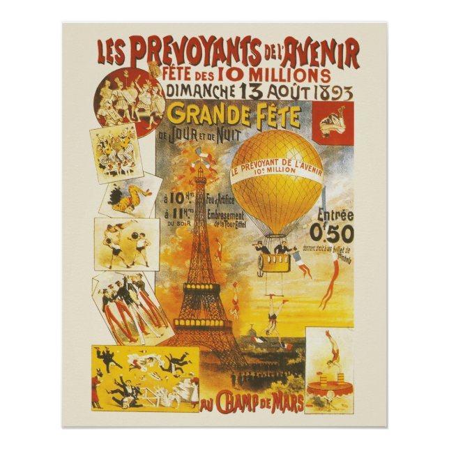 Antique Grand Fete Fair Paris Poster (Front)