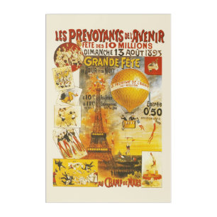Antique Grand Fete Fair Paris Poster Acrylic Print