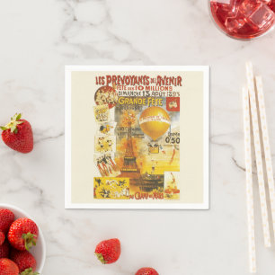 Antique Grand Fete Fair Paris Poster Napkins