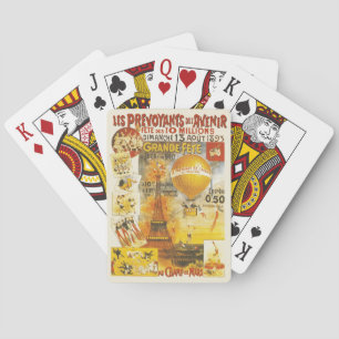 Antique Grand Fete Fair Paris Poster Poker Cards