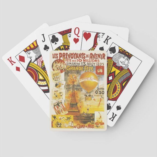 Antique Grand Fete Fair Poster Poker Cards (Back)